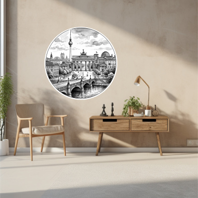 Stilisierte Deutschland Skylines Wandtattoos - Ansicht 4