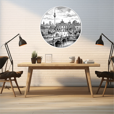 Stilisierte Deutschland Skylines Wandtattoos - Ansicht 5