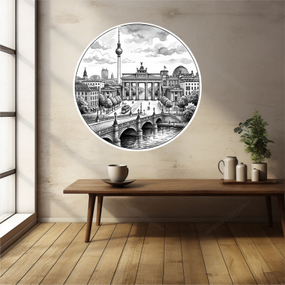 Stilisierte Deutschland Skylines Wandtattoos - Ansicht 6