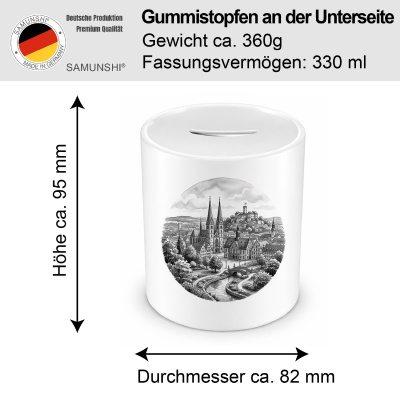 Spardose mit dem Motiv Stilisierte Bielefeld Skyline - Ansicht 2