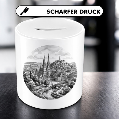 Spardose mit dem Motiv Stilisierte Bielefeld Skyline - Ansicht 5
