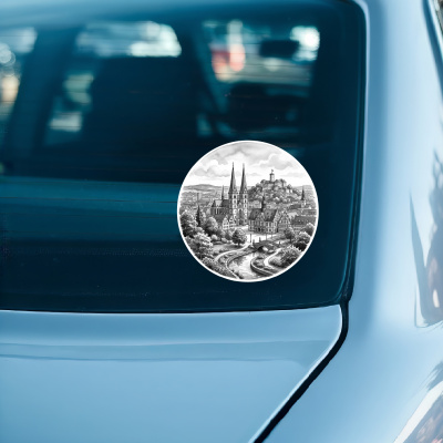 Stilisierte Bielefeld Skyline Aufkleber - Ansicht 3