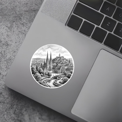 Stilisierte Bielefeld Skyline Aufkleber - Ansicht 5