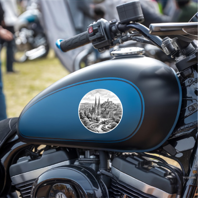 Stilisierte Bielefeld Skyline Aufkleber - Ansicht 7