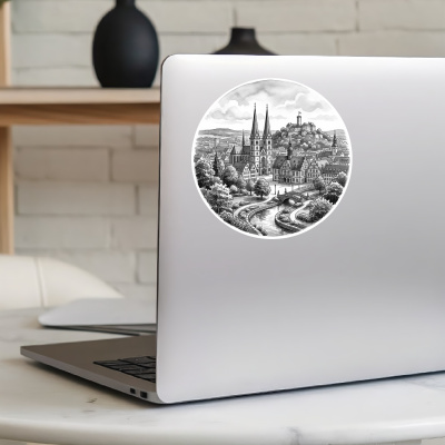 Stilisierte Bielefeld Skyline Aufkleber - Ansicht 8