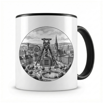 Tasse mit  Stilisierte Bochum Skyline 