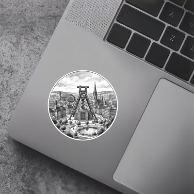 Stilisierte Bochum Skyline Aufkleber - Ansicht 5