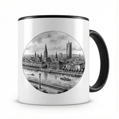 Tasse mit  Stilisierte Bonn Skyline 