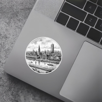 Stilisierte Bonn Skyline Aufkleber - Ansicht 5