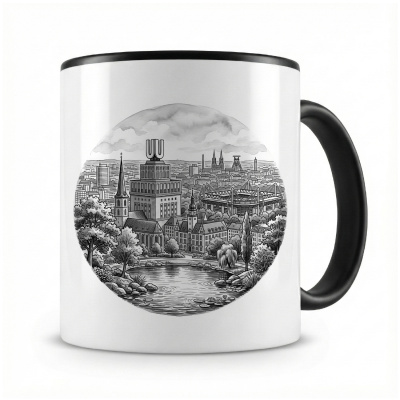 Tasse mit  Stilisierte Dortmund Skyline 