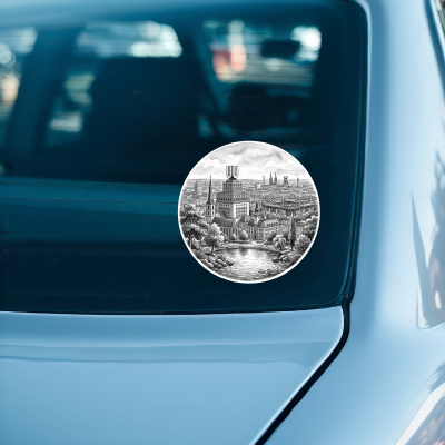 Stilisierte Dortmund Skyline Aufkleber - Ansicht 3