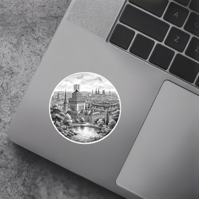 Stilisierte Dortmund Skyline Aufkleber - Ansicht 5