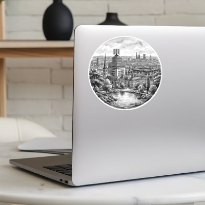 Stilisierte Dortmund Skyline Aufkleber - Ansicht 8
