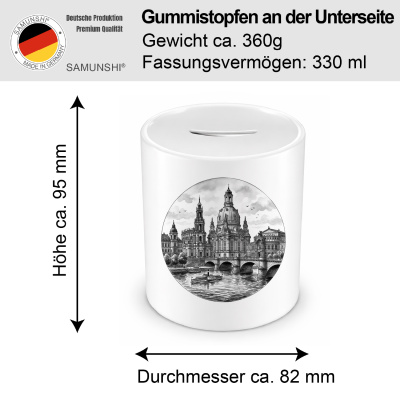 Spardose mit dem Motiv Stilisierte Dresden Skyline - Ansicht 2