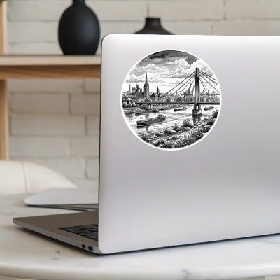 Stilisierte Duisburg Skyline Aufkleber - Ansicht 8