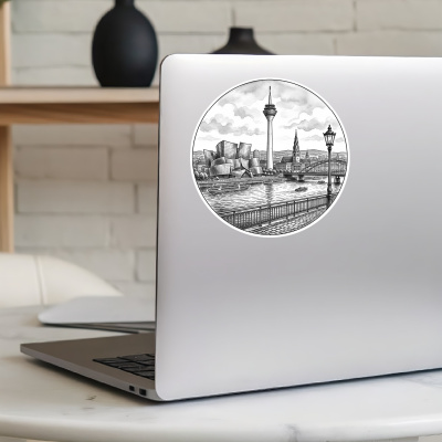 Stilisierte D�sseldorf Skyline Aufkleber - Ansicht 8