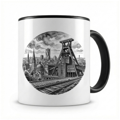 Tasse mit  Stilisierte Essen Skyline 