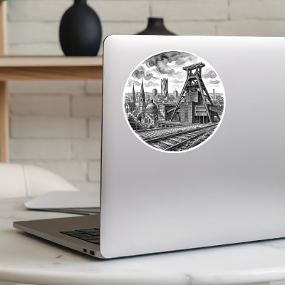 Stilisierte Essen Skyline Aufkleber - Ansicht 8