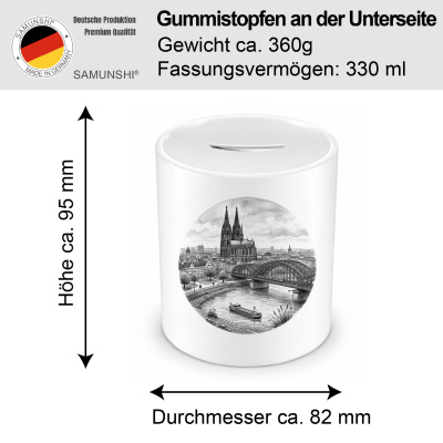 Spardose mit dem Motiv Stilisierte K�ln Skyline - Ansicht 2