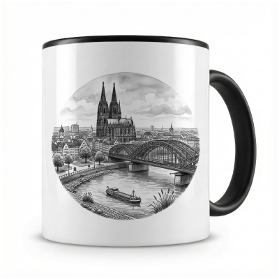 Tasse mit  Stilisierte K�ln Skyline 