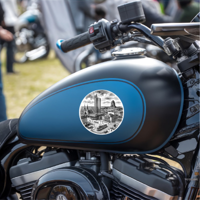 Stilisierte Leipzig Skyline Aufkleber - Ansicht 7