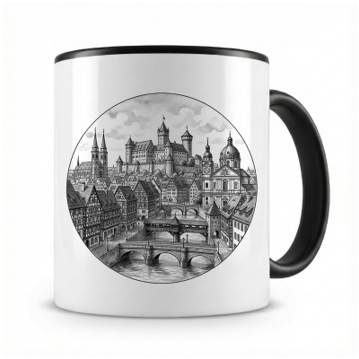 Tasse mit  Stilisierte N�rnberg Skyline 