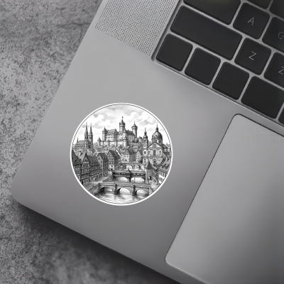 Stilisierte N�rnberg Skyline Aufkleber - Ansicht 5