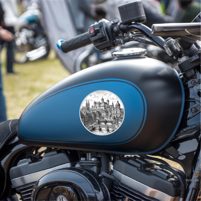 Stilisierte N�rnberg Skyline Aufkleber - Ansicht 7