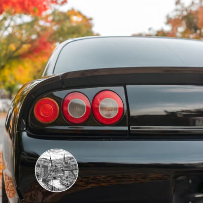 Stilisierte Wuppertal Skyline Aufkleber - Ansicht 3