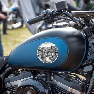 Stilisierte Wuppertal Skyline Aufkleber - Ansicht 7