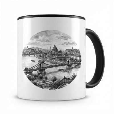 Tasse mit  Stilisierte Budapest Skyline 
