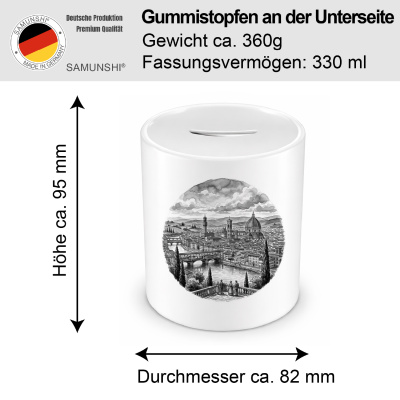 Spardose mit dem Motiv Stilisierte Florenz Skyline - Ansicht 2