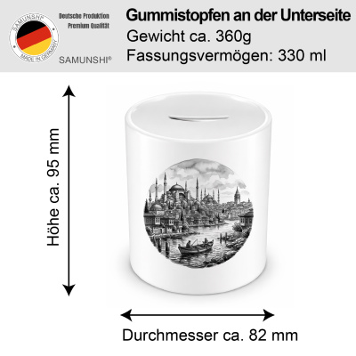 Spardose mit dem Motiv Stilisierte Istanbul Skyline - Ansicht 2
