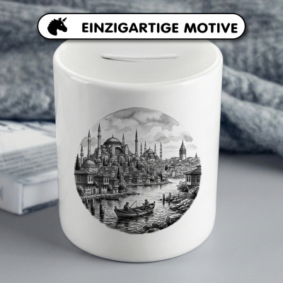 Spardose mit dem Motiv Stilisierte Istanbul Skyline - Ansicht 3