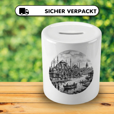 Spardose mit dem Motiv Stilisierte Istanbul Skyline - Ansicht 4