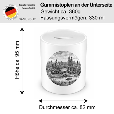 Spardose mit dem Motiv Stilisierte Krakau Skyline - Ansicht 2