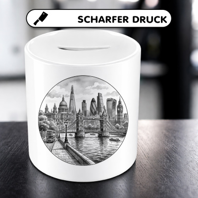 Spardose mit dem Motiv Stilisierte Amsterdam Skyline - Ansicht 5