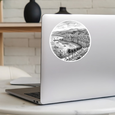 Stilisierte Amsterdam Skyline Aufkleber - Ansicht 8