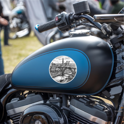 Stilisierte Porto Skyline Aufkleber - Ansicht 7