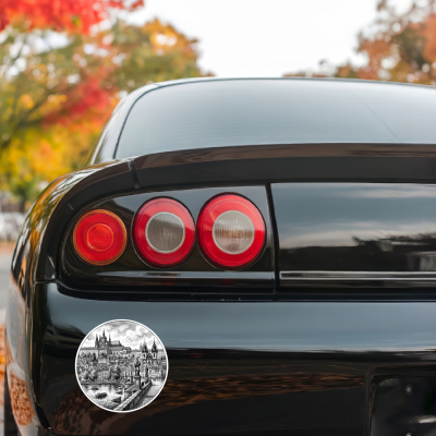 Stilisierte Prag Skyline Aufkleber - Ansicht 3