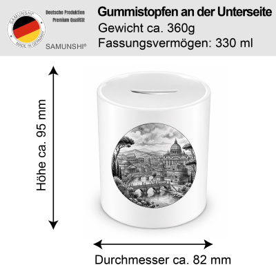 Spardose mit dem Motiv Stilisierte Rom Skyline - Ansicht 2