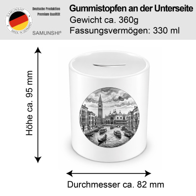 Spardose mit dem Motiv Stilisierte Venedig Skyline - Ansicht 2