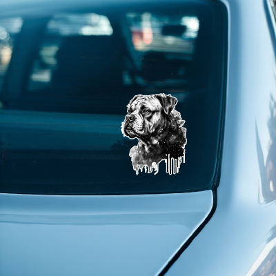 American Bulldog Aquarell Aufkleber Bunt - Ansicht 3