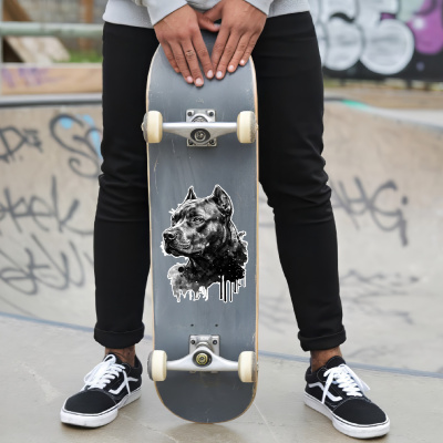 American Pit Bull Terrier Aquarell Aufkleber Bunt - Ansicht 6