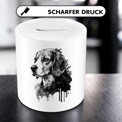 Spardose mit dem Motiv Beagle Aquarell - Ansicht 5