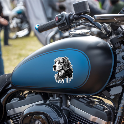 Beagle Aquarell Aufkleber Bunt - Ansicht 7