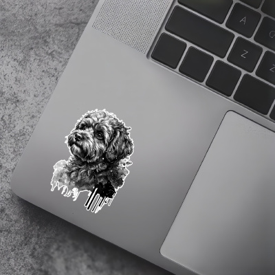 Bolonka Zwetna Aquarell Aufkleber Bunt - Ansicht 5