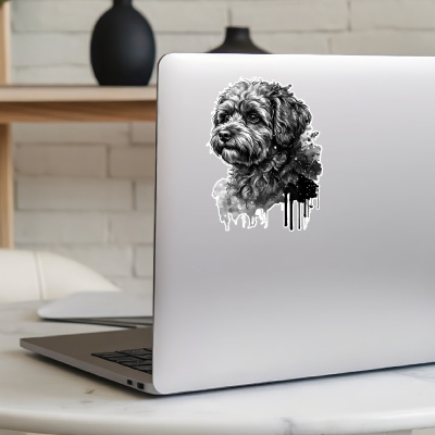 Bolonka Zwetna Aquarell Aufkleber Bunt - Ansicht 8