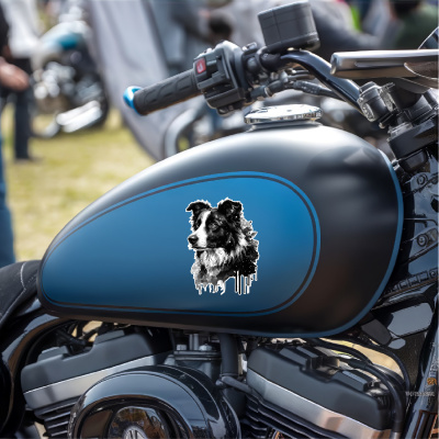 Border Collie Aquarell Aufkleber Bunt - Ansicht 7