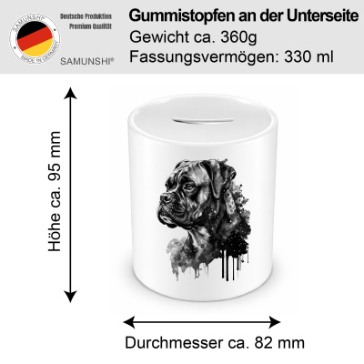 Spardose mit dem Motiv Boxer Aquarell - Ansicht 2